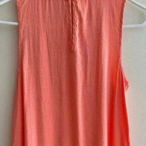 ALYA Shift Dress with Braided Fabric Neckline, Peach Mini Dress, Size XS - Picture 15 of 15